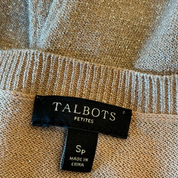 Talbots Gold Sparkle Sweater~Size Small Oetite - Picture 6 of 7